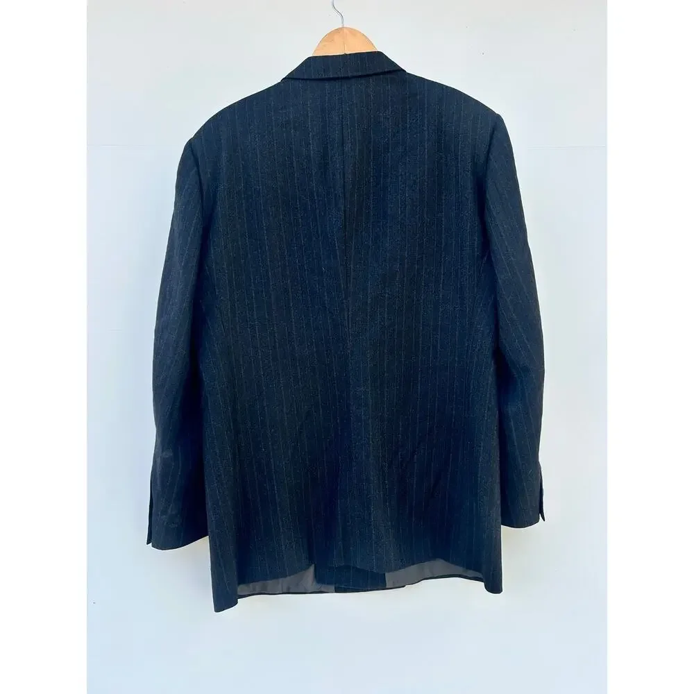 Vintage Christian Dior Wool Oversized Double Breasted Blazer Suit Jacket Large - Picture 4 of 10